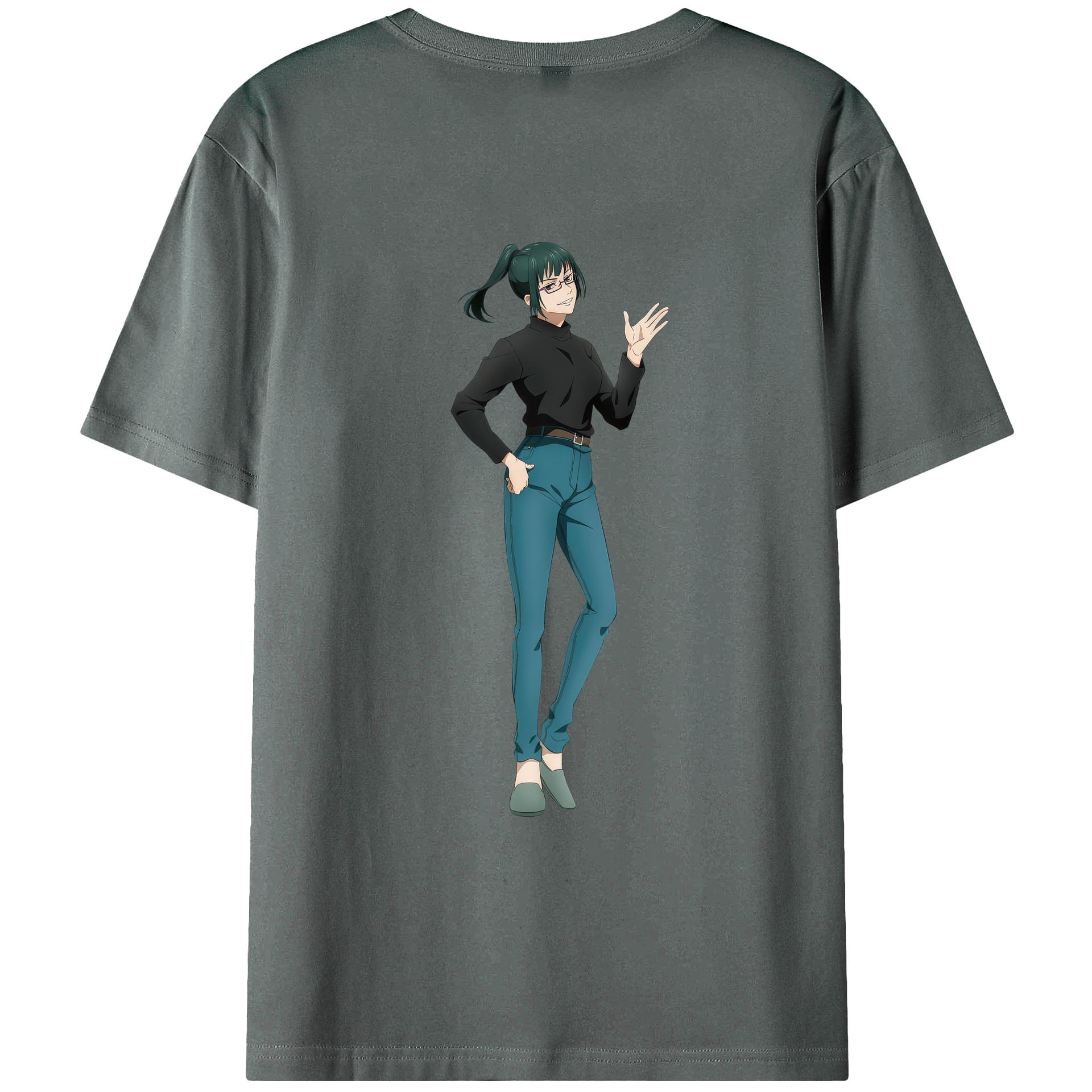 （画像用） 呪術廻戦 Jujutsu Kaisen 綿100％ メンズ半袖Tシャツ（バックプリント） 通気性